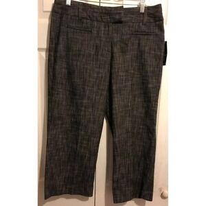 Larry Levine NWT Size 8 Black Capris Pants $50 cropped pants 32 x 21